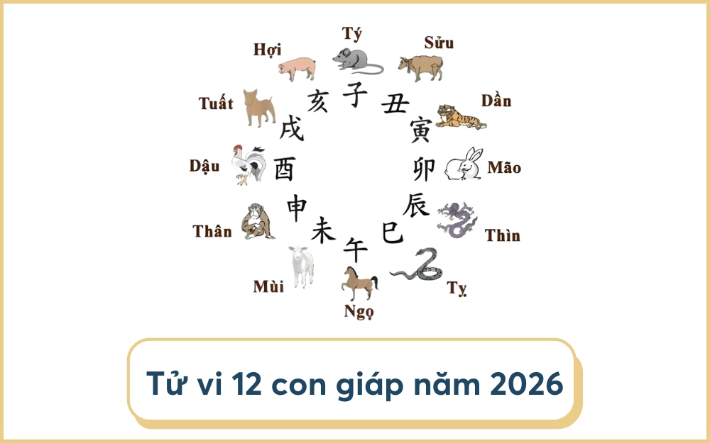 Năm 2026 là năm con gì, mệnh gì và hợp với tuổi nào? 7 tu vi 12 con giap nam 2026 binh ngo