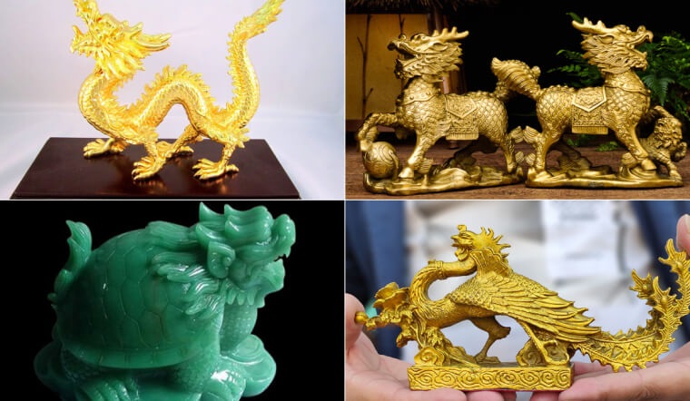 Vật phẩm phong thủy cho người mệnh Hỏa 13 Tượng linh vật phong thủy