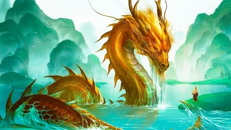 Ý nghĩa của tứ linh Long Ly Quy Phụng trong phong thủy 8 long rong phong thuy