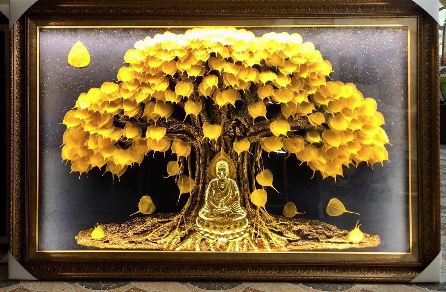 Tranh lá bồ đề phong thủy