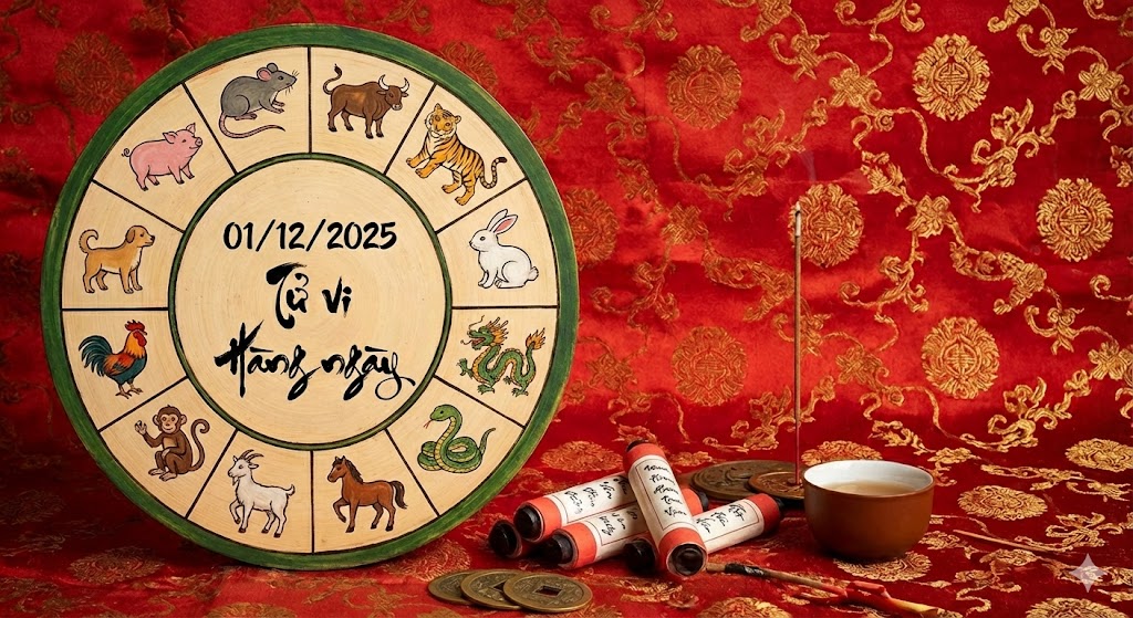 Tử vi 12 con giáp ngày 01/12/2025