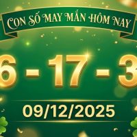 Con số may mắn hôm nay ngày 09/12/2025