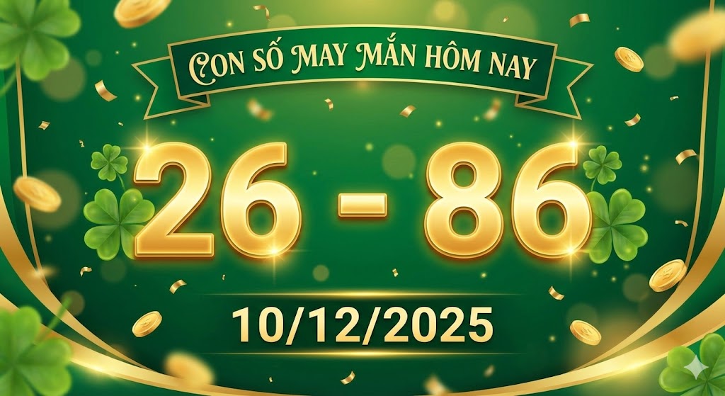 Con số may mắn hôm nay ngày 10/12/2025