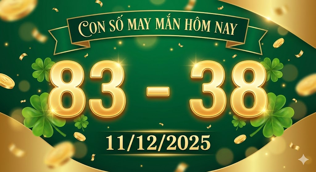 Con số may mắn hôm nay ngày 11/12/2025