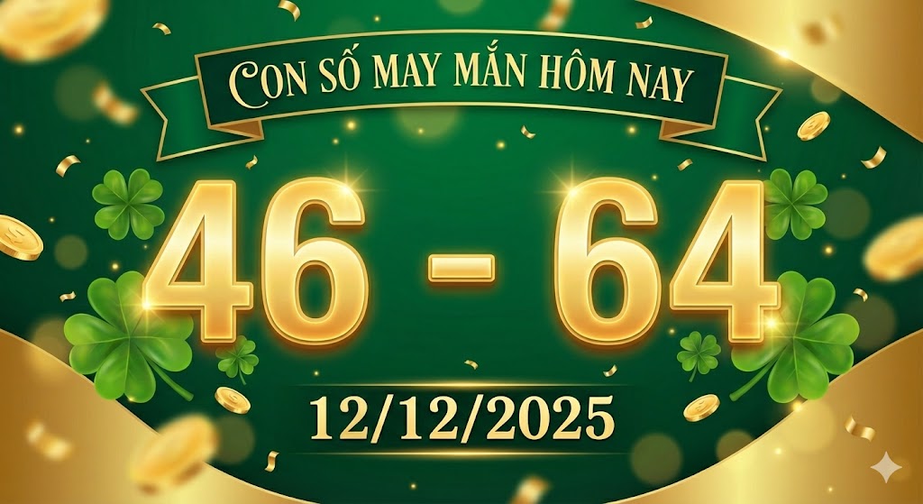 Con số may mắn hôm nay ngày 12/12/2025