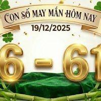 Con số may mắn hôm nay ngày 19/12/2025