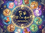 Tử vi 12 con giáp ngày 08/12/2025
