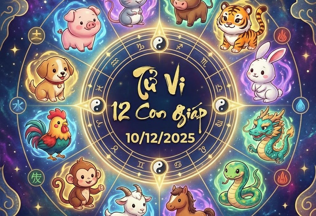 Tử vi 12 con giáp ngày 10/12/2025