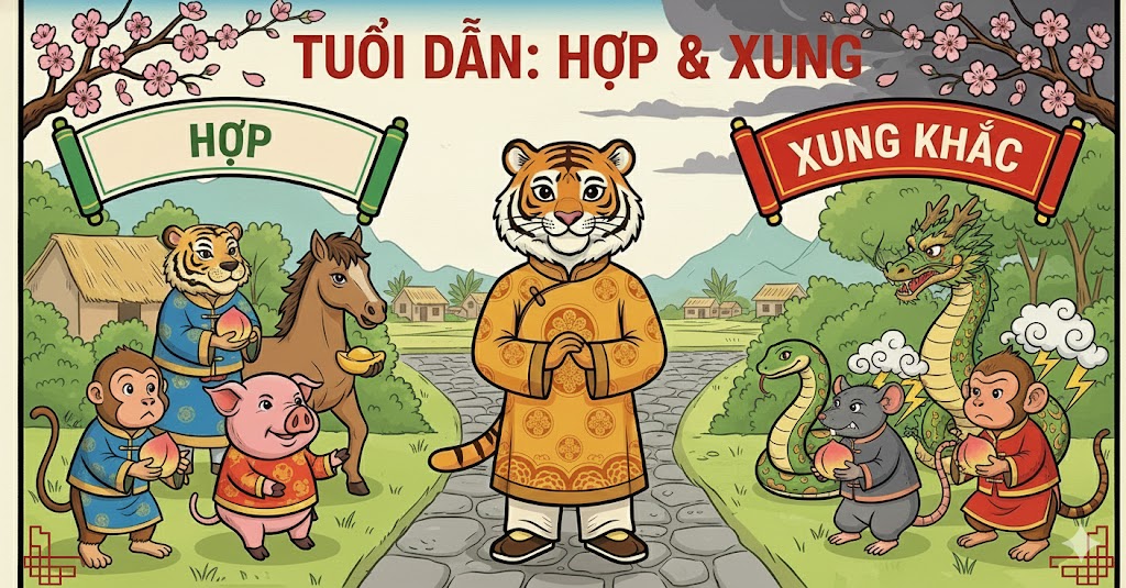 Tuổi Dần hợp với tuổi gì và xung khắc với tuổi nào?