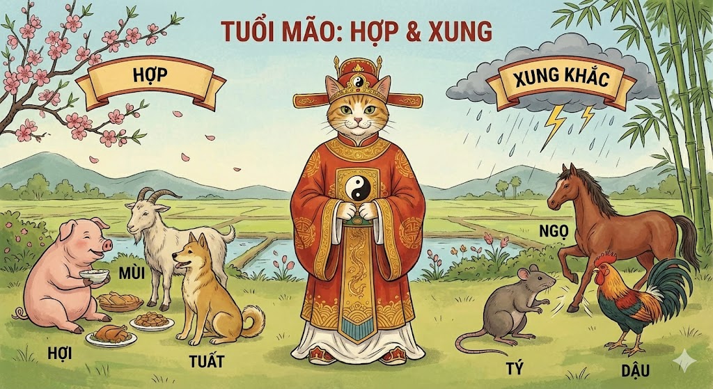 Tuổi Mão hợp với tuổi gì và xung khắc với tuổi nào?