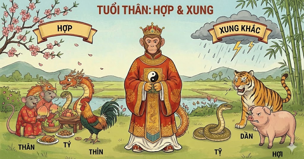 Tuổi Thân hợp với tuổi gì