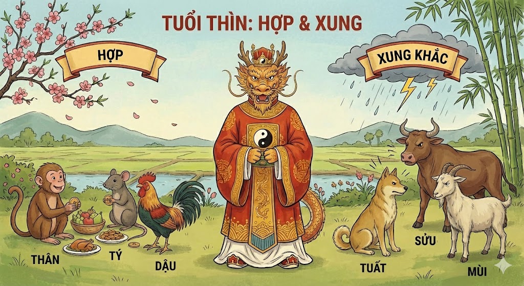 Tuổi Thìn hợp với tuổi gì và xung khắc với tuổi nào?