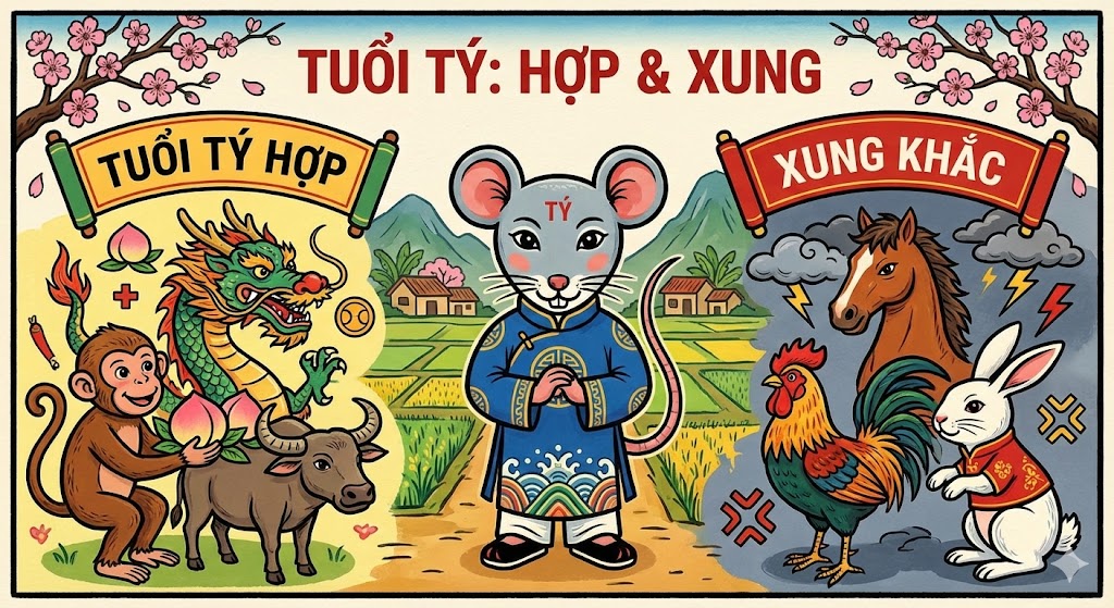 Tuổi Tý hợp với tuổi gì và xung khắc với tuổi nào?