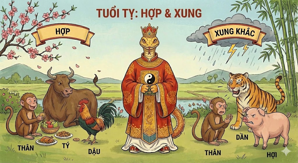 Tuổi Ti hợp với tuổi gì và xung khắc với tuổi nào?