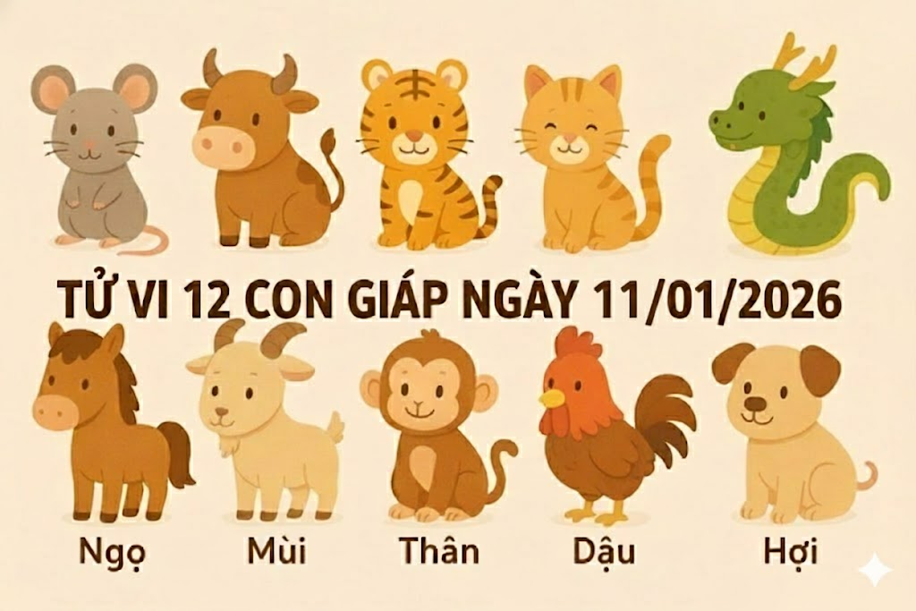 Tử vi 12 con giáp ngày 11/01/2026
