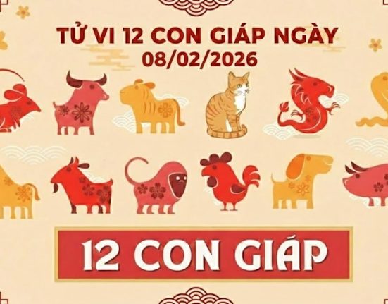 Tử vi 12 con giáp ngày 08/02/2026