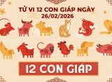 Tử vi 12 con giáp ngày 26/02/2026