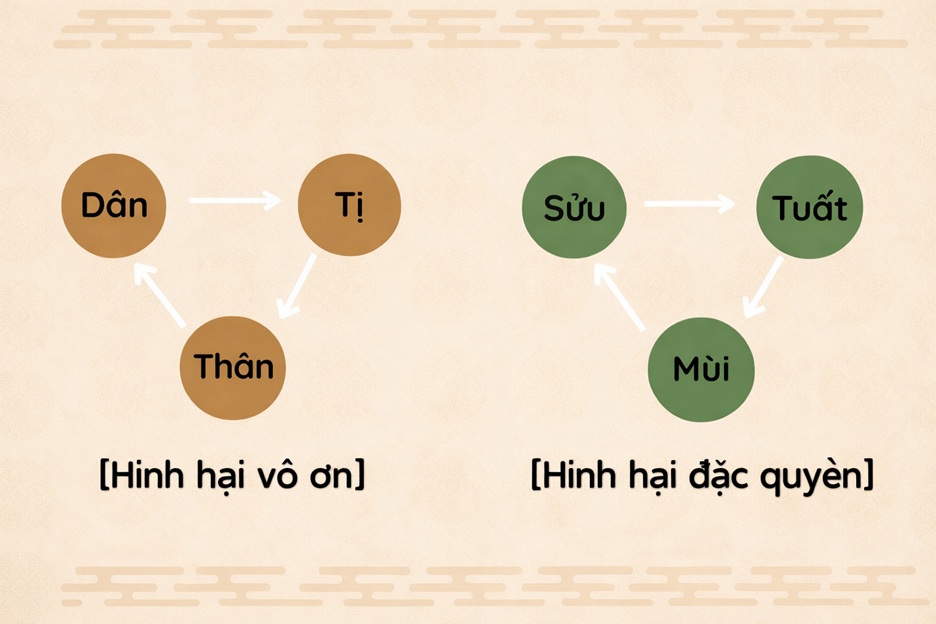 Tương hình là gì? Hiểu đúng về Tự hình, Nhị hình, Tam hình trong 12 con giáp 5 tam hinh 12 con giap