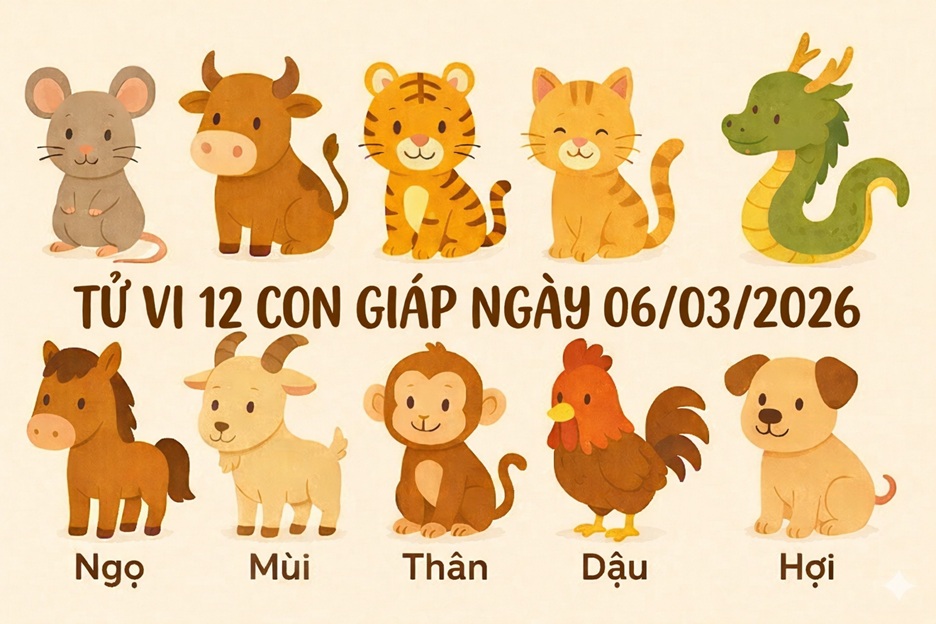 tử vi 12 con giáp ngày 06/03/2026