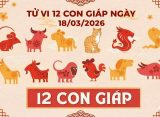 Tử vi 12 con giáp ngày 18/03/2026
