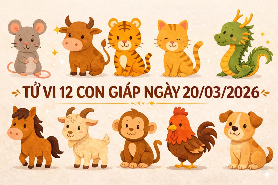 tử vi 12 con giáp ngày 20/03/2026