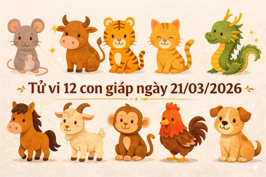 Tử vi 12 con giáp ngày 21/03/2026