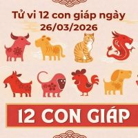 Tử vi 12 con giáp ngày 26/03/2026