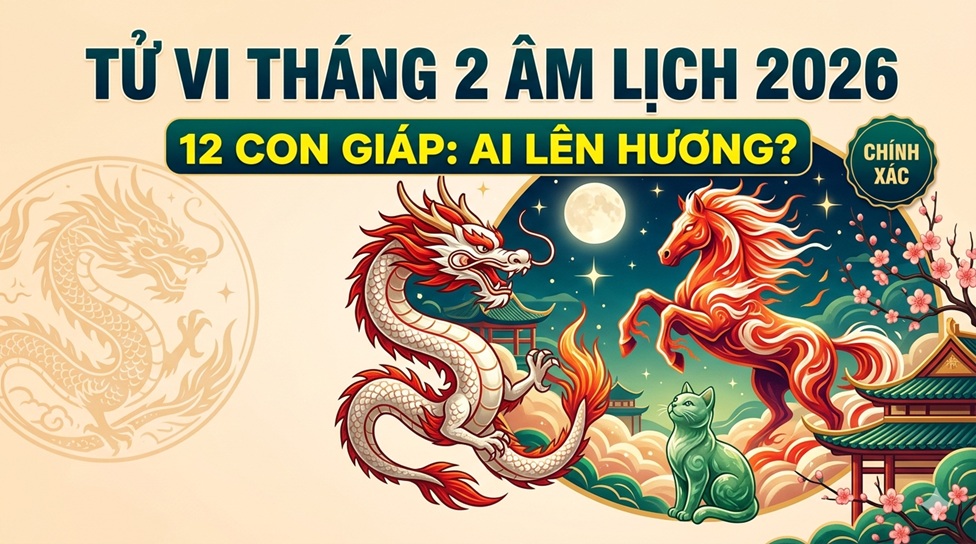 Tử vi 12 con giáp tháng 2 âm lịch năm 2026