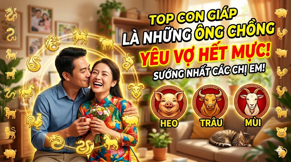 Top con giáp là những ông chồng yêu thương vợ hết mực
