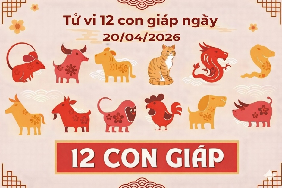 Tử vi 12 con giáp ngày 20/04/2026
