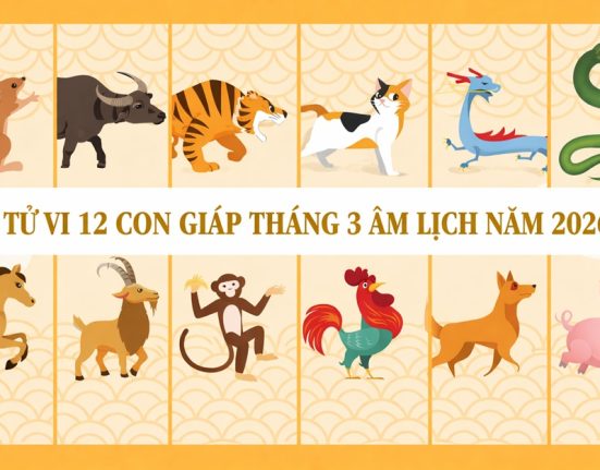 Tử vi 12 con giáp tháng 3 âm lịch năm 2026